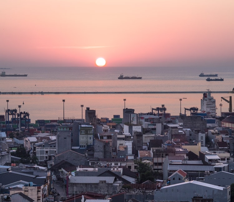 Sunset at Makassar Pier