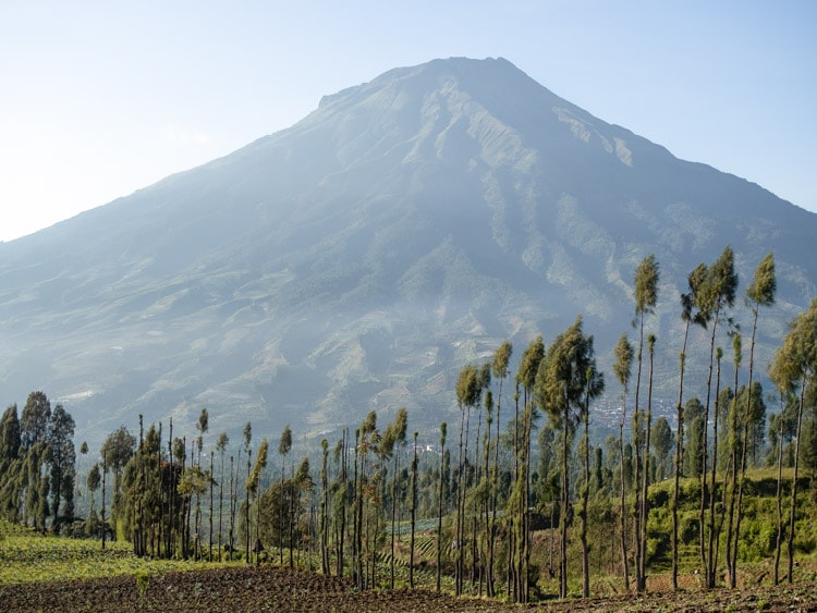 Mount Sumbing in Central Java Indonesia