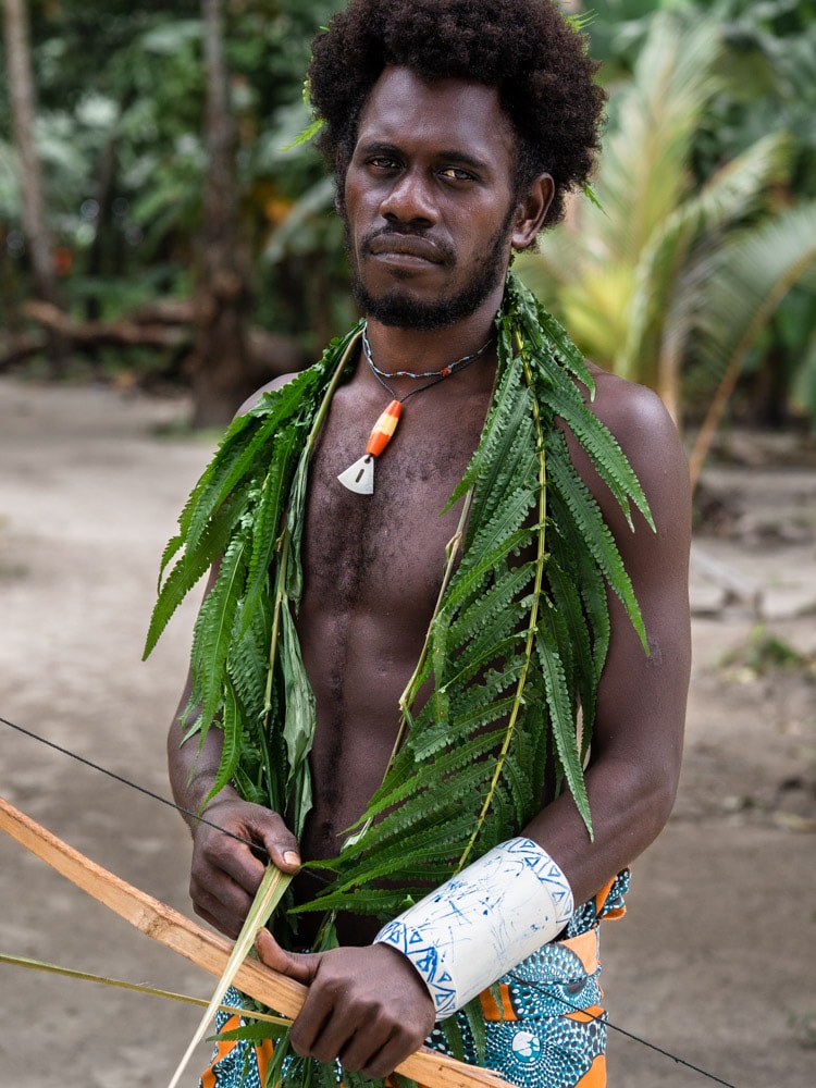 Portrait of young man in the islands of Papua New Guinea