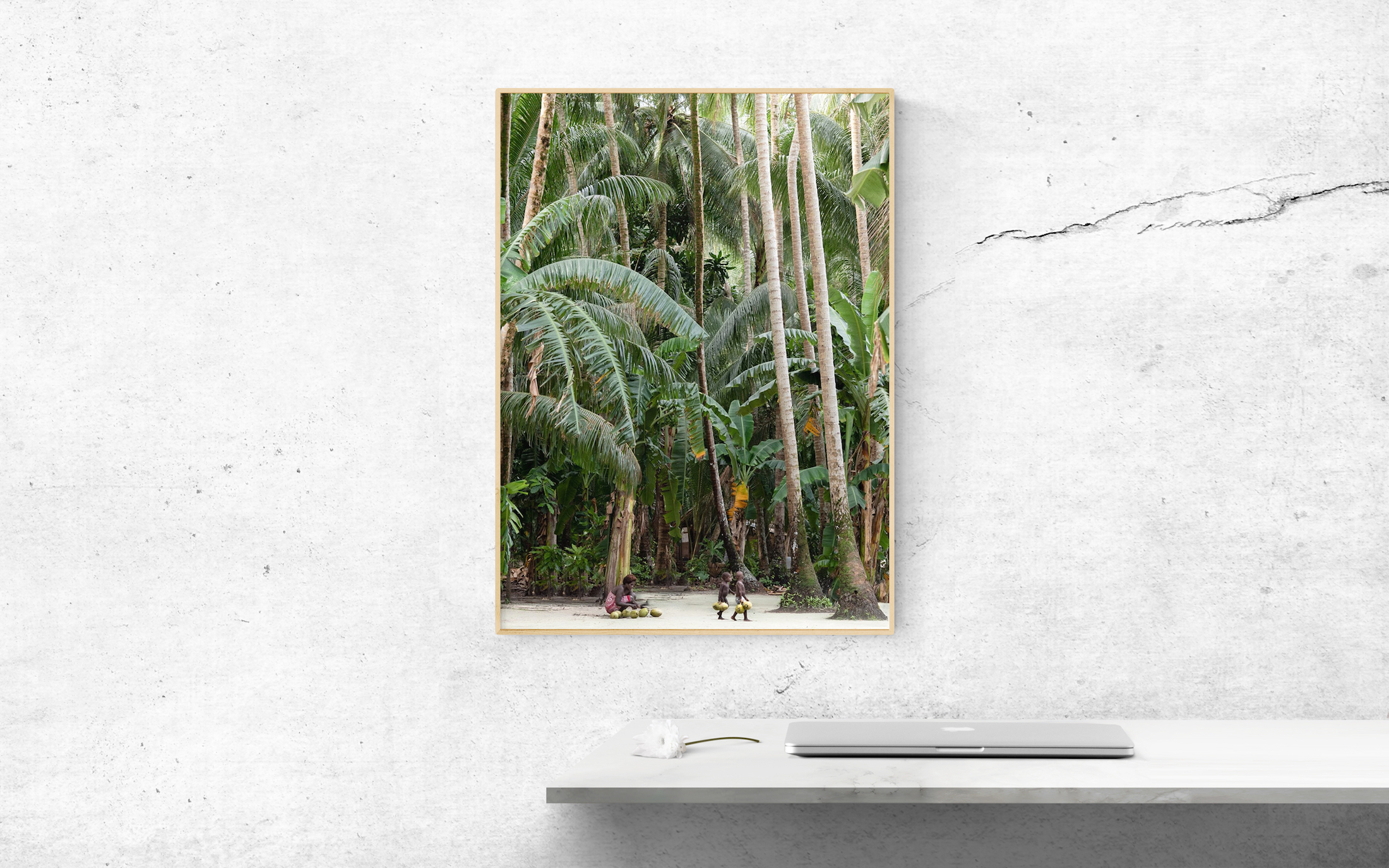 Example image of prints on wall